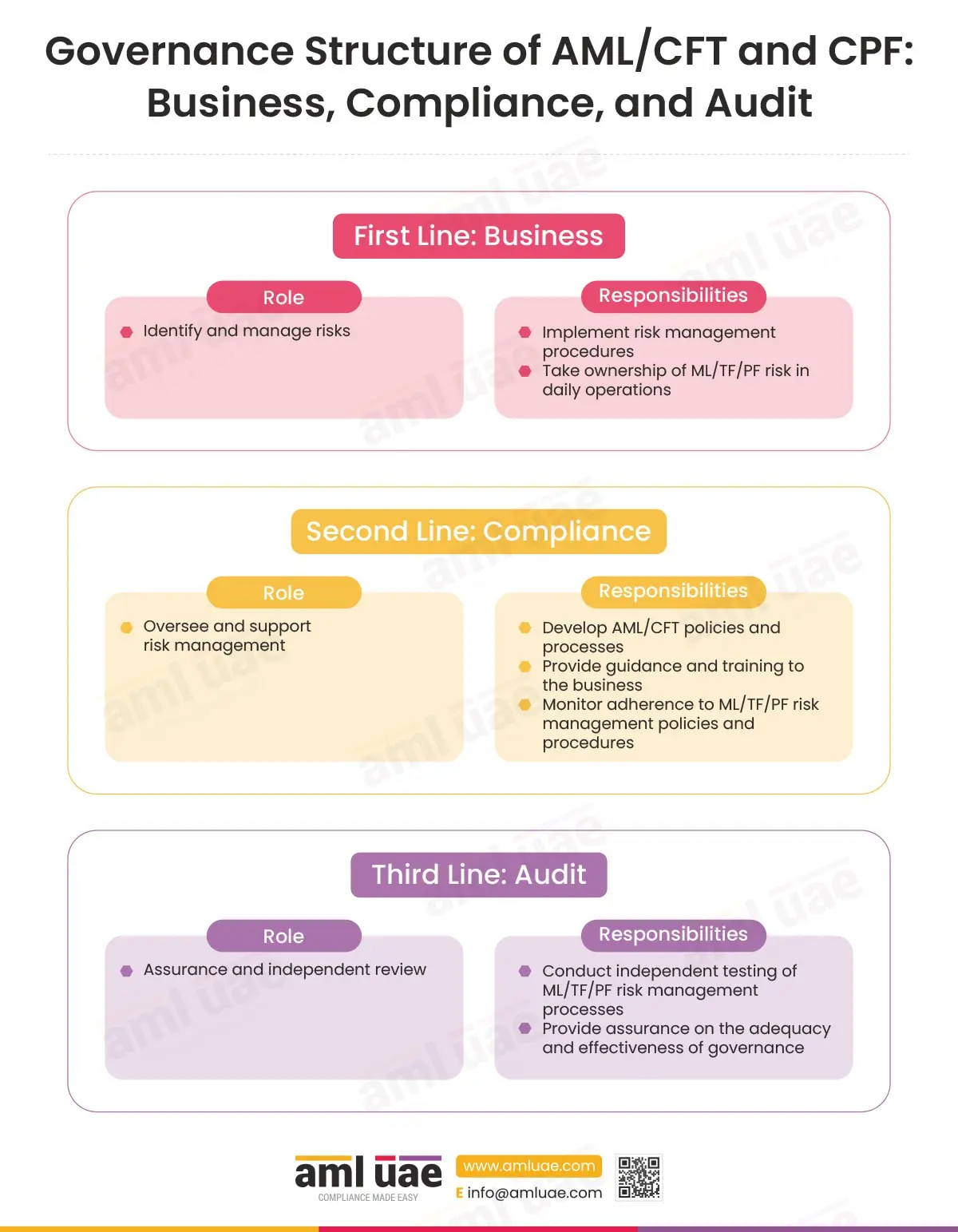 AML/CFT Governance Structure: Business, Compliance, and Audit