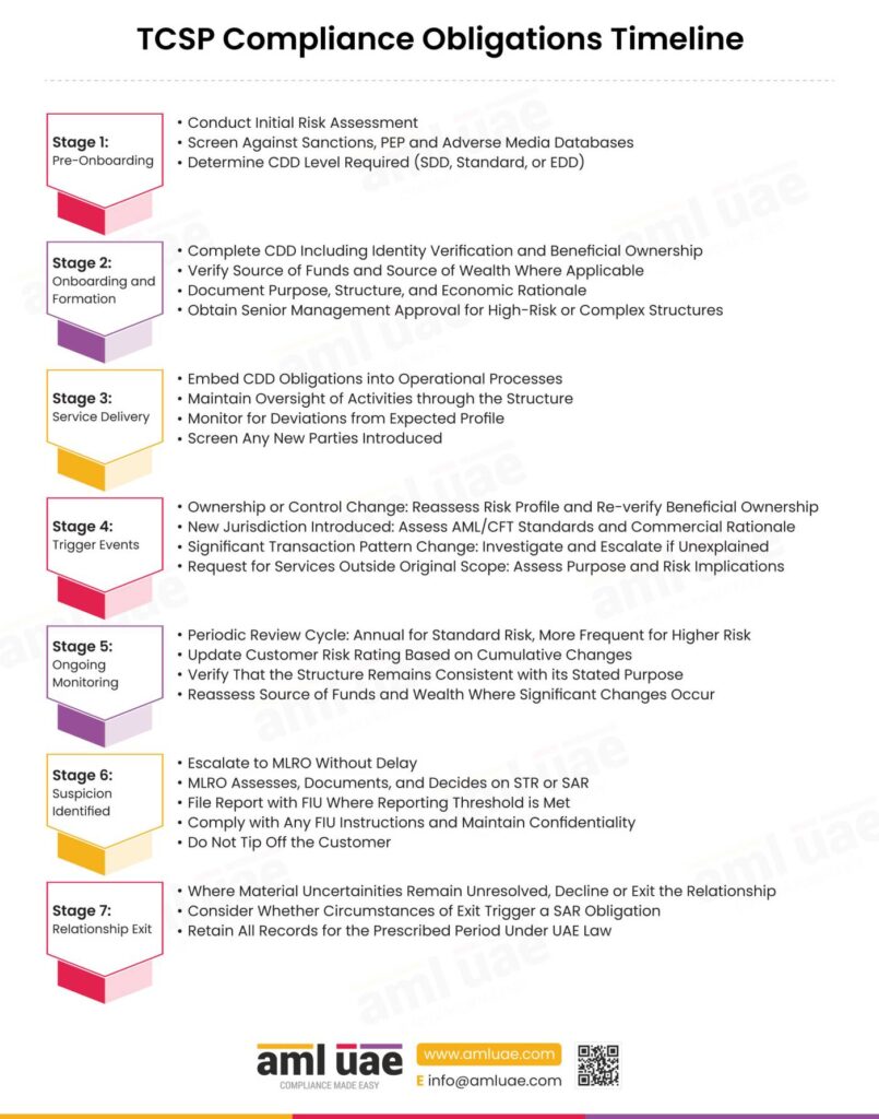 TCSP Compliance Obligations Timeline